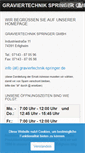 Mobile Screenshot of graviertechnik-springer.de